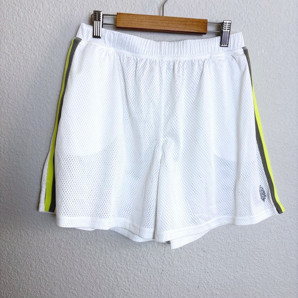 Free People FP Movement When In Venice Mesh Basketball Shorts White Neon XS - Picture 2 of 10